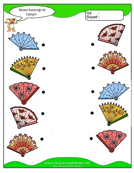 Simetrisi ile Eşleştir Çalışma Sayfaları